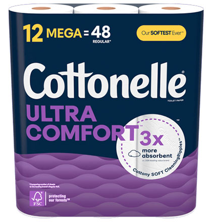 Cottonelle ultra comfort 3x more absorbent